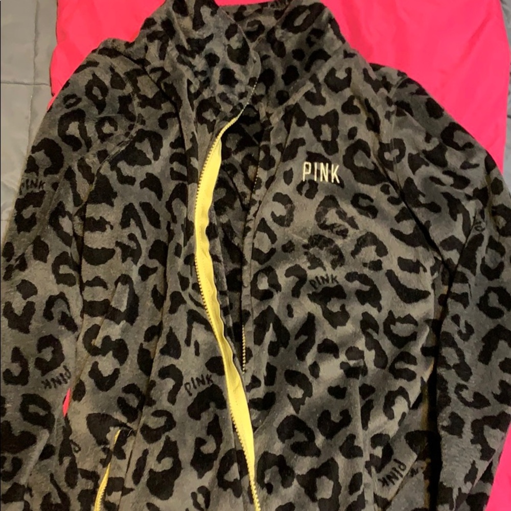 Cheetah print Victoria secret fleece jacket